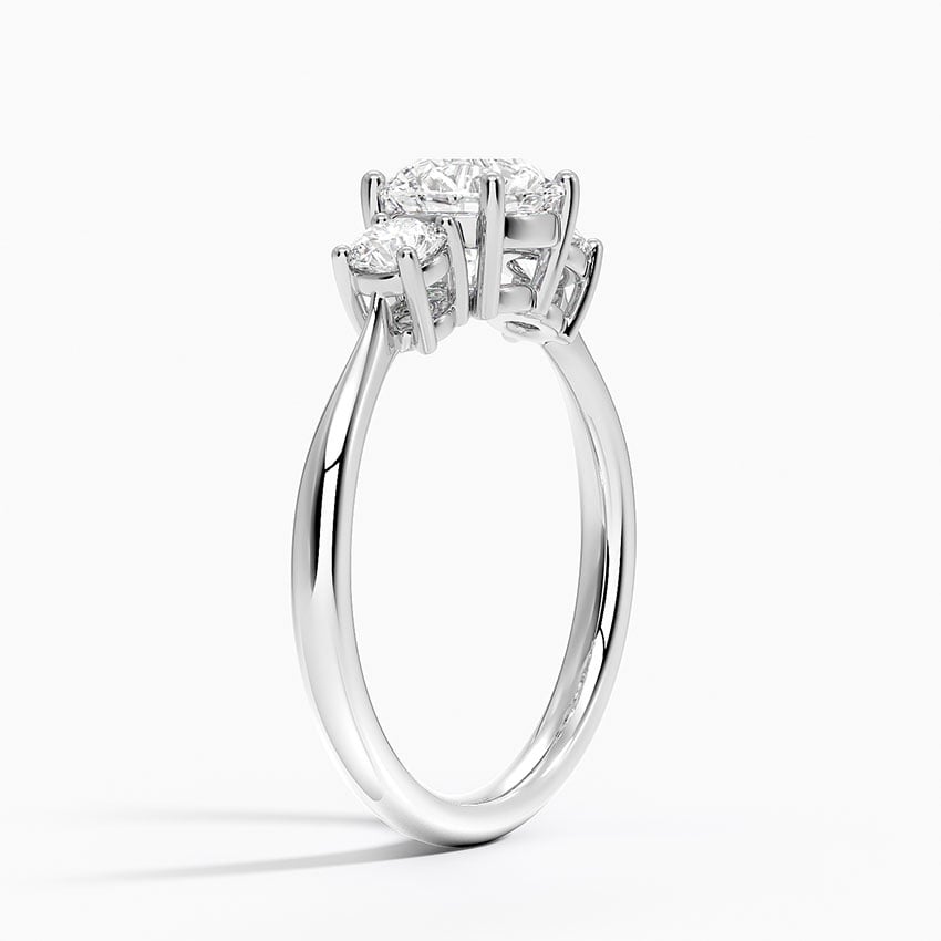 Selene Three Stone Diamond Ring (1/3 ct. tw.) Platinum Round Engagement Ring