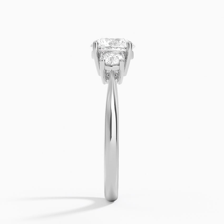 Selene Three Stone Diamond Ring (1/3 ct. tw.) Platinum Round Engagement Ring