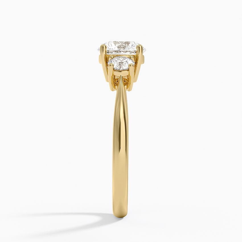 Selene Three Stone Diamond Ring (1/3 ct. tw.) Yellow Gold 18k Round Engagement Ring