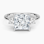 Selene Three Stone Diamond Ring (1/3 ct. tw.) Platinum Princess Engagement Ring