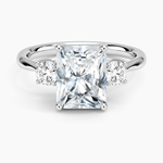 Selene Three Stone Diamond Ring (1/3 ct. tw.) Platinum Radiant Engagement Ring