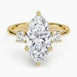 Selene Three Stone Diamond Ring (1/3 ct. tw.) Yellow Gold 18k Marquise Engagement Ring
