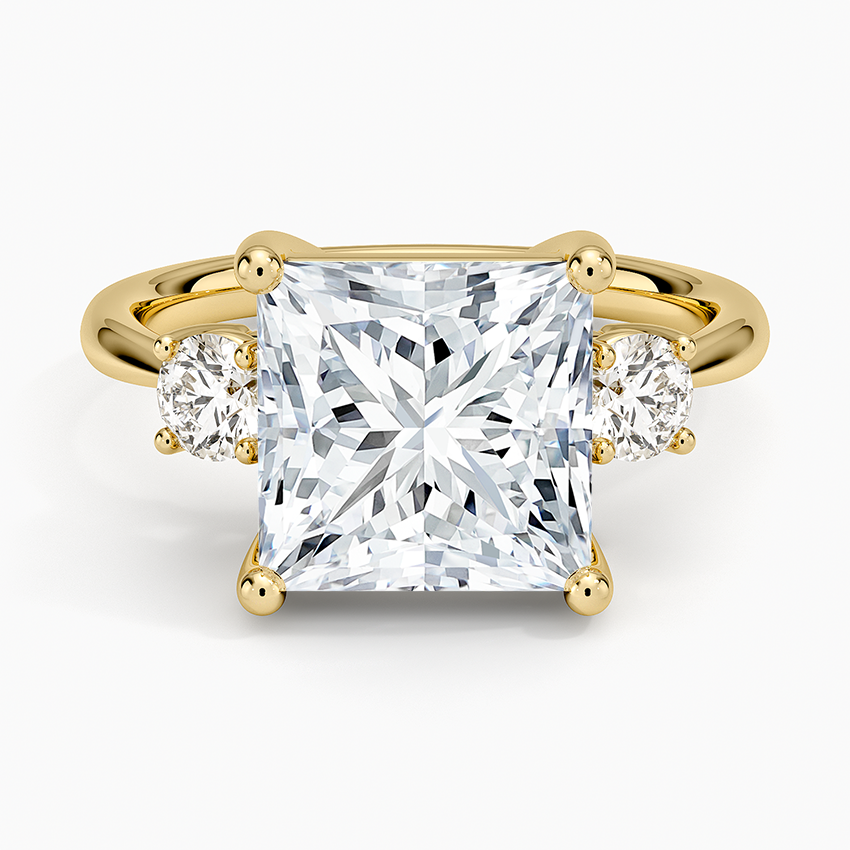 Selene Three Stone Diamond Ring (1/3 ct. tw.) Yellow Gold 18k Princess Engagement Ring