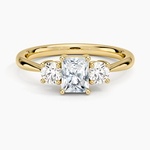 Selene Three Stone Diamond Ring (1/3 ct. tw.) Yellow Gold 18k Radiant Engagement Ring