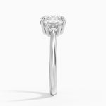 Half Moon Three Stone Diamond Ring (1/2 ct. tw.) Platinum Oval Engagement Ring