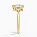 Half Moon Three Stone Diamond Ring (1/2 ct. tw.) Yellow Gold 18k Pear Engagement Ring
