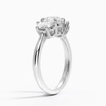Half Moon Three Stone Diamond Ring (1/2 ct. tw.) Platinum Round Engagement Ring
