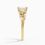 Arden Three Stone Diamond Ring Yellow Gold 18k Emerald Engagement Ring
