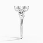 Arden Three Stone Diamond Ring Platinum Marquise Engagement Ring