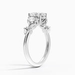 Arden Three Stone Diamond Ring Platinum Oval Engagement Ring