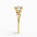 Arden Three Stone Diamond Ring Yellow Gold 18k Oval Engagement Ring