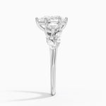 Arden Three Stone Diamond Ring Platinum Pear Engagement Ring