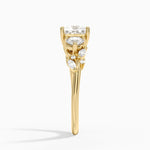 Arden Three Stone Diamond Ring Yellow Gold 18k Princess Engagement Ring
