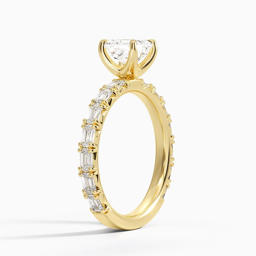 Nathalie Emerald-Cut Diamond Ring (3/4 ct. tw.) Yellow Gold 18k Asscher Engagement Ring