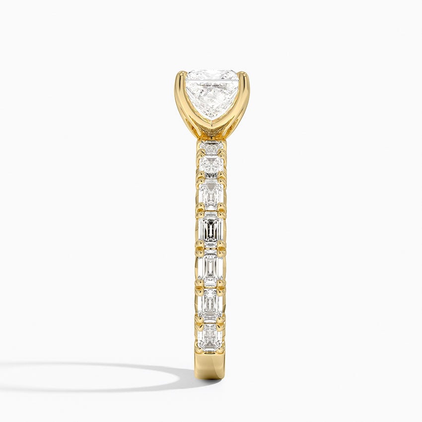 Nathalie Emerald-Cut Diamond Ring (3/4 ct. tw.) Yellow Gold 18k Princess Engagement Ring