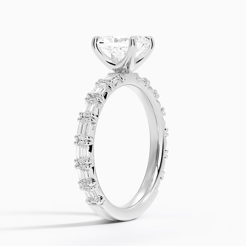 Nathalie Emerald-Cut Diamond Ring (3/4 ct. tw.) Platinum Radiant Engagement Ring
