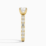 Nathalie Emerald-Cut Diamond Ring (3/4 ct. tw.) Yellow Gold 18k Round Engagement Ring