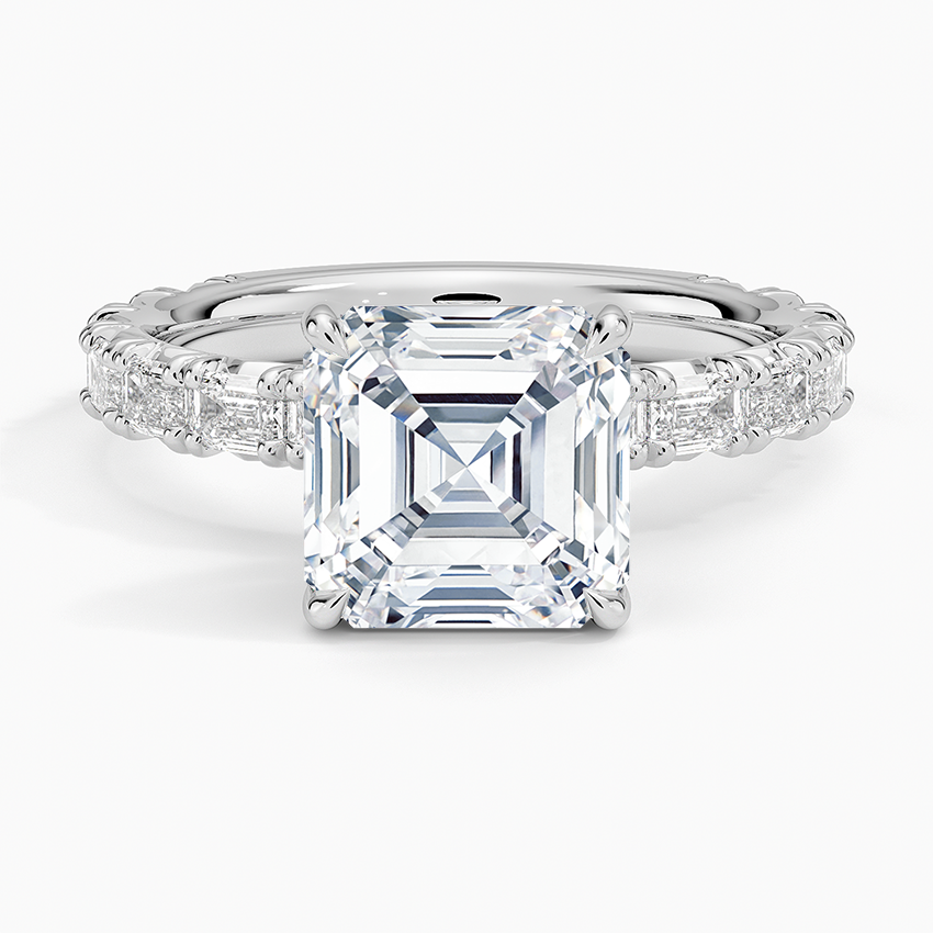 Nathalie Emerald-Cut Diamond Ring (3/4 ct. tw.) Platinum Asscher Engagement Ring
