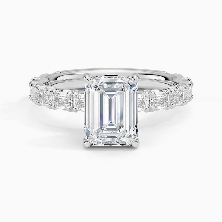 Nathalie Emerald-Cut Diamond Ring (3/4 ct. tw.) Platinum Emerald Engagement Ring