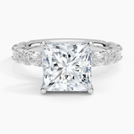 Nathalie Emerald-Cut Diamond Ring (3/4 ct. tw.) Platinum Princess Engagement Ring