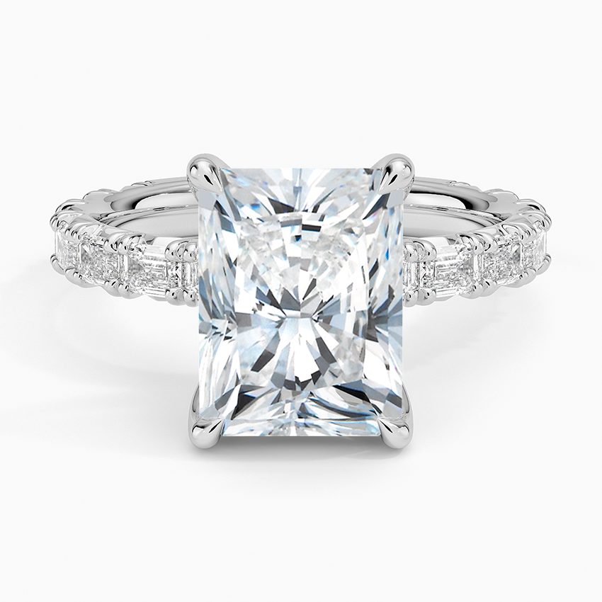 Nathalie Emerald-Cut Diamond Ring (3/4 ct. tw.) Platinum Radiant Engagement Ring