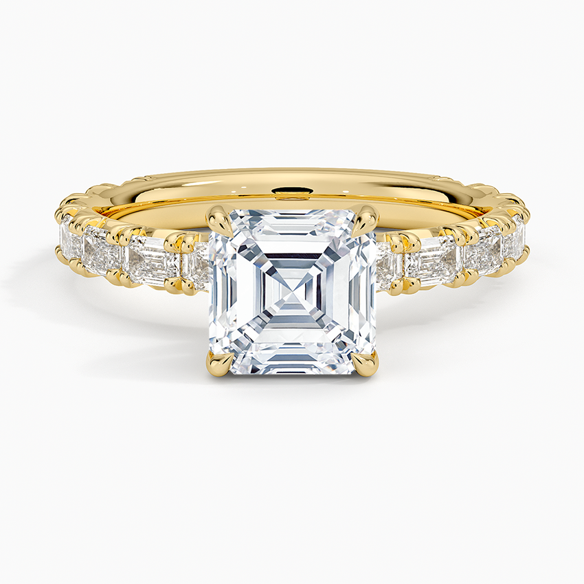 Nathalie Emerald-Cut Diamond Ring (3/4 ct. tw.) Yellow Gold 18k Asscher Engagement Ring