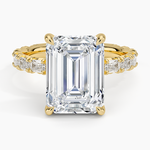 Nathalie Emerald-Cut Diamond Ring (3/4 ct. tw.) Yellow Gold 18k Emerald Engagement Ring