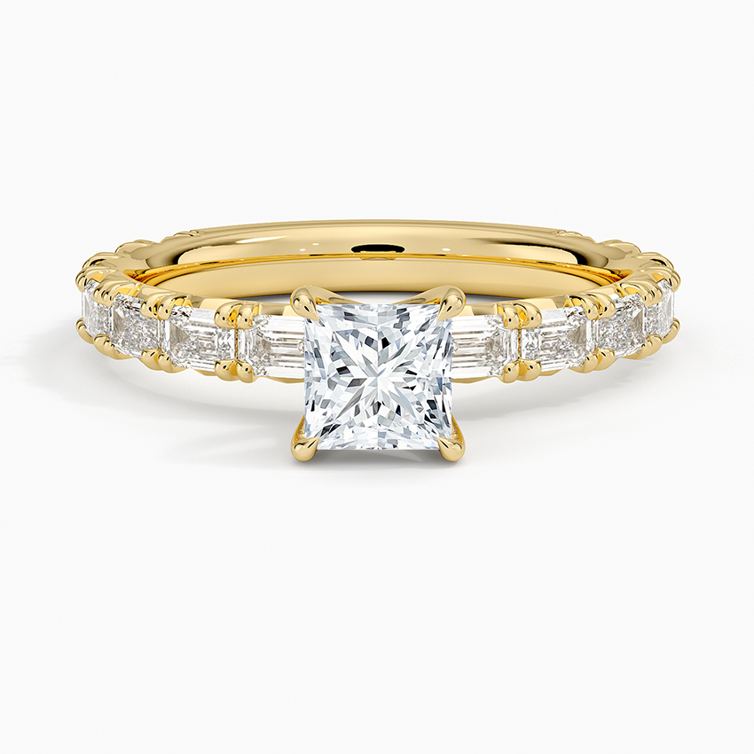 Nathalie Emerald-Cut Diamond Ring (3/4 ct. tw.) Yellow Gold 18k Princess Engagement Ring