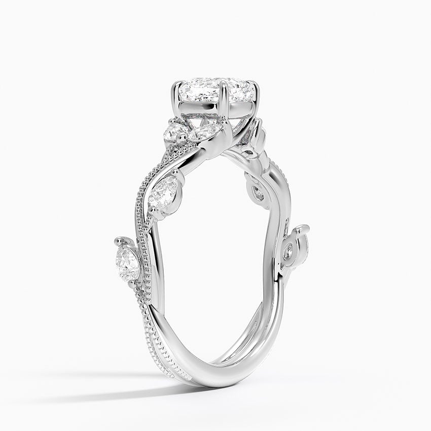Vintage Secret Garden Diamond Ring (3/8 ct. tw.) Platinum Cushion Engagement Ring