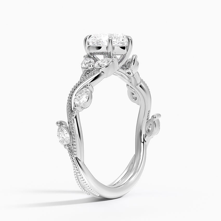 Vintage Secret Garden Diamond Ring (3/8 ct. tw.) Platinum Heart Engagement Ring