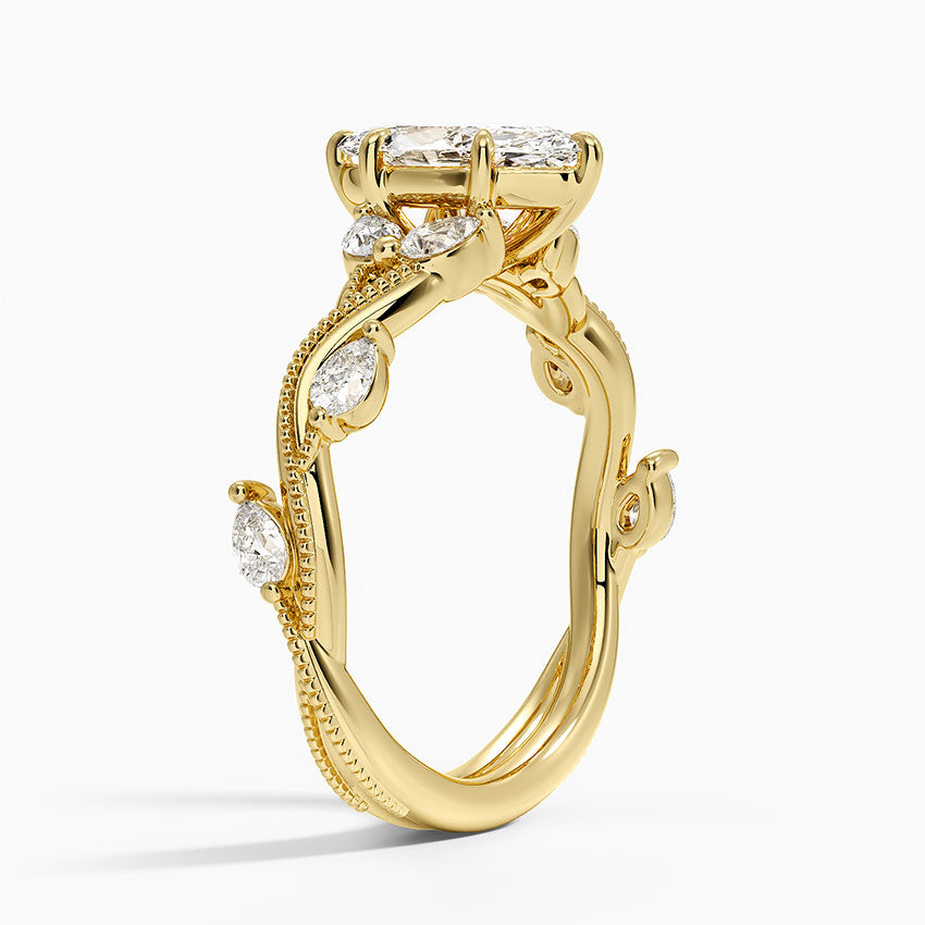 Vintage Secret Garden Diamond Ring (3/8 ct. tw.) Yellow Gold 18k Marquise Engagement Ring