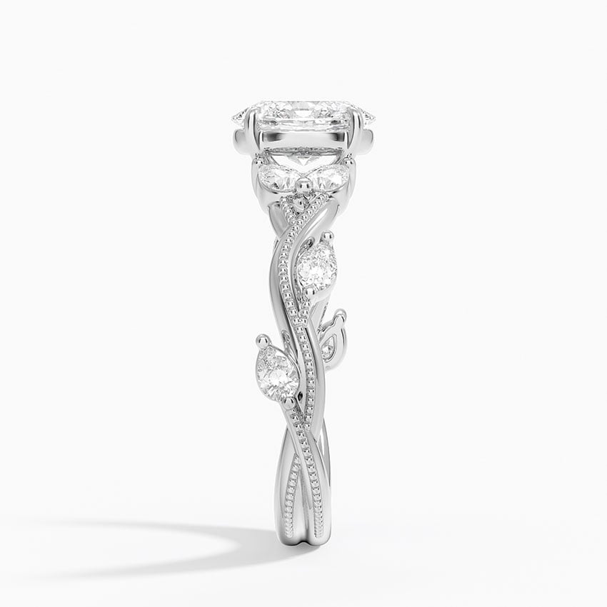 Vintage Secret Garden Diamond Ring (3/8 ct. tw.) Platinum Oval Engagement Ring