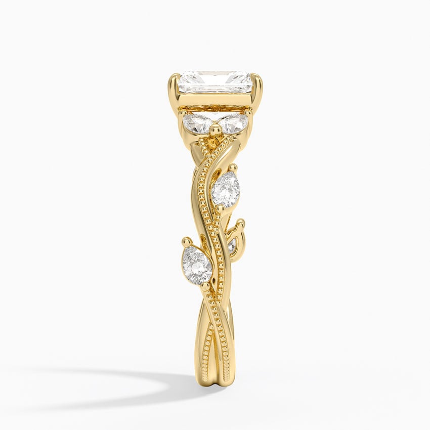 Vintage Secret Garden Diamond Ring (3/8 ct. tw.) Yellow Gold 18k Radiant Engagement Ring