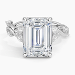Vintage Secret Garden Diamond Ring (3/8 ct. tw.) Platinum Emerald Engagement Ring
