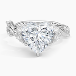 Vintage Secret Garden Diamond Ring (3/8 ct. tw.) Platinum Heart Engagement Ring