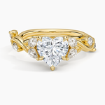 Vintage Secret Garden Diamond Ring (3/8 ct. tw.) Yellow Gold 18k Heart Engagement Ring