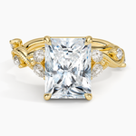 Vintage Secret Garden Diamond Ring (3/8 ct. tw.) Yellow Gold 18k Radiant Engagement Ring