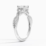 Luxe Celtic Love Knot Diamond Ring Platinum Asscher Engagement Ring