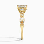 Luxe Celtic Love Knot Diamond Ring Yellow Gold 18k Emerald Engagement Ring