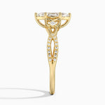 Luxe Celtic Love Knot Diamond Ring Yellow Gold 18k Marquise Engagement Ring