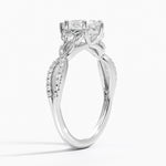 Luxe Celtic Love Knot Diamond Ring Platinum Pear Engagement Ring