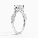 Luxe Celtic Love Knot Diamond Ring Platinum Princess Engagement Ring