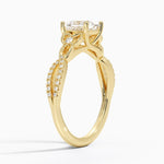 Luxe Celtic Love Knot Diamond Ring Yellow Gold 18k Princess Engagement Ring