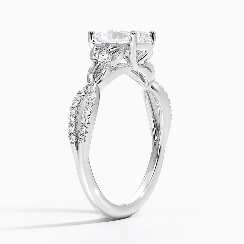 Luxe Celtic Love Knot Diamond Ring Platinum Radiant Engagement Ring