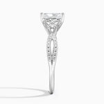 Luxe Celtic Love Knot Diamond Ring Platinum Radiant Engagement Ring