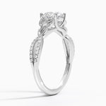 Luxe Celtic Love Knot Diamond Ring Platinum Round Engagement Ring