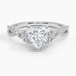 Luxe Celtic Love Knot Diamond Ring Platinum Heart Engagement Ring