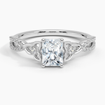 Luxe Celtic Love Knot Diamond Ring Platinum Radiant Engagement Ring