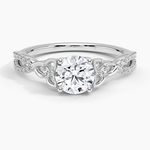Luxe Celtic Love Knot Diamond Ring Platinum Round Engagement Ring