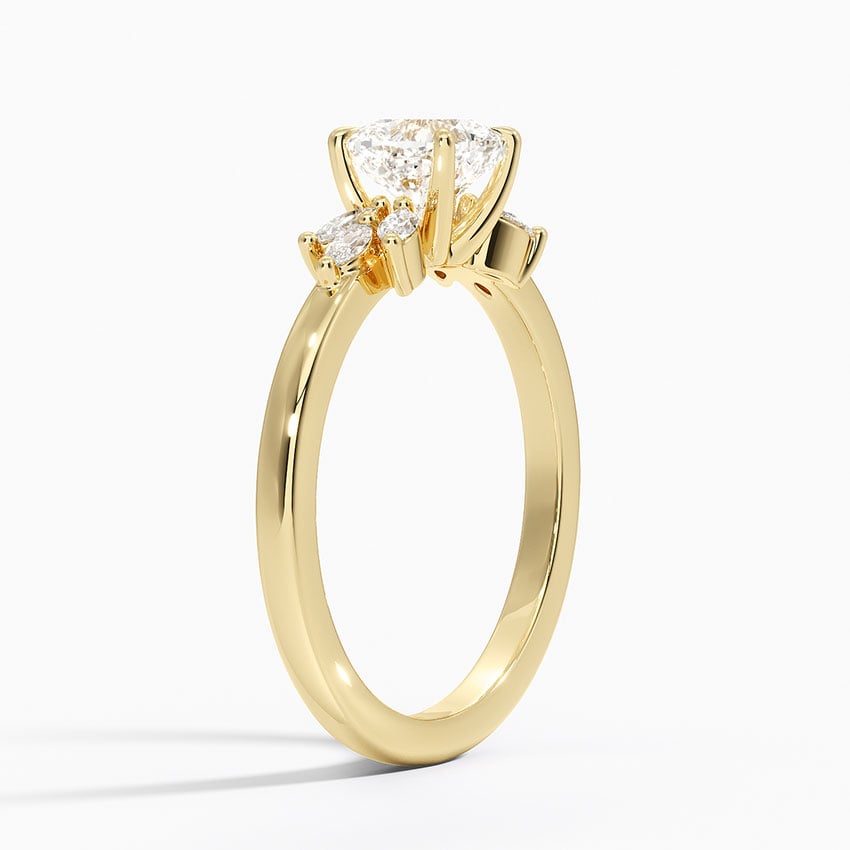 Stella Diamond Ring Yellow Gold 18k Cushion Engagement Ring